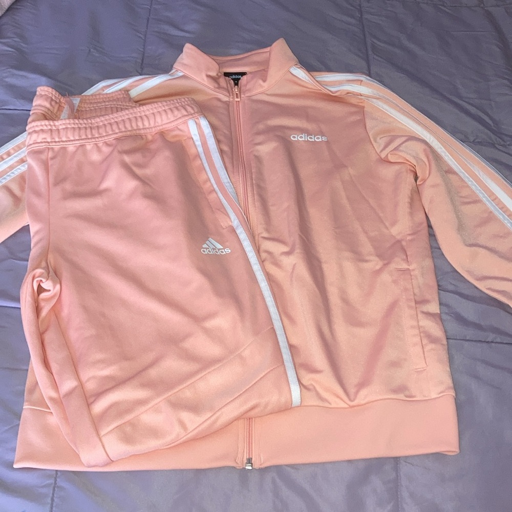 Women’s adidas peach colored track suit size large